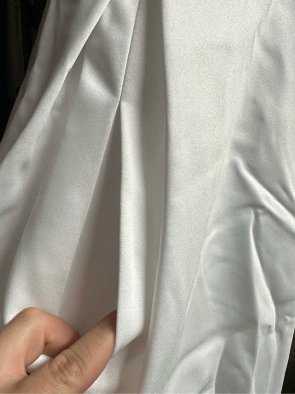 David’s Bridal V-Neck White A-Line Dress - Picture 3 of 8